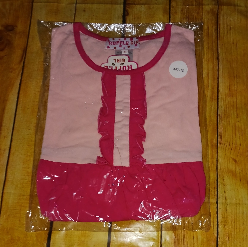 Ruffle Girl Pink Casual Kids Dress